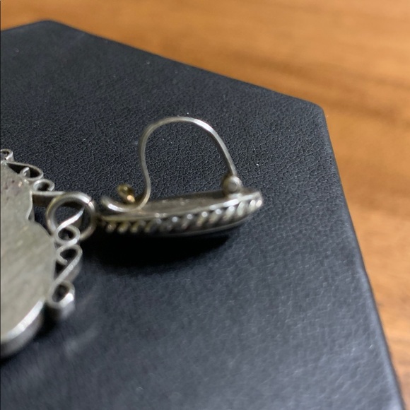 Vintage Mexico Kimparo Black Onyx Sterling Silver Pendant - Picture 4 of 6